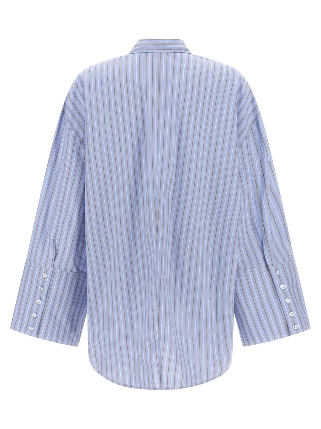 Rotate Pinstriped Oversized Shirt