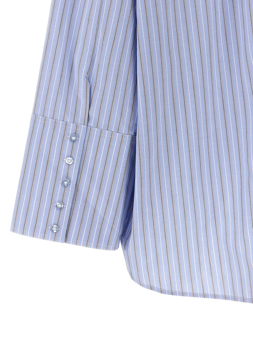 Rotate Pinstriped Oversized Shirt