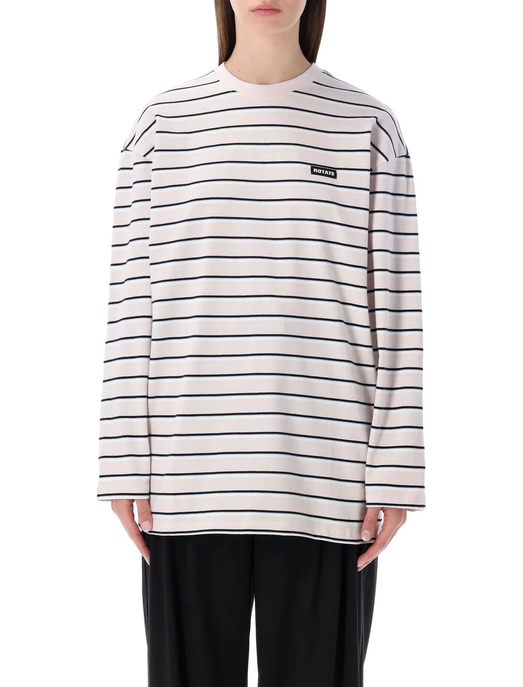 Rotate Jersey Ls Striped T-Shirt