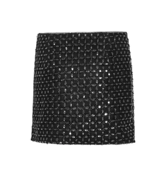 Rotate Beaded Mini Skirt