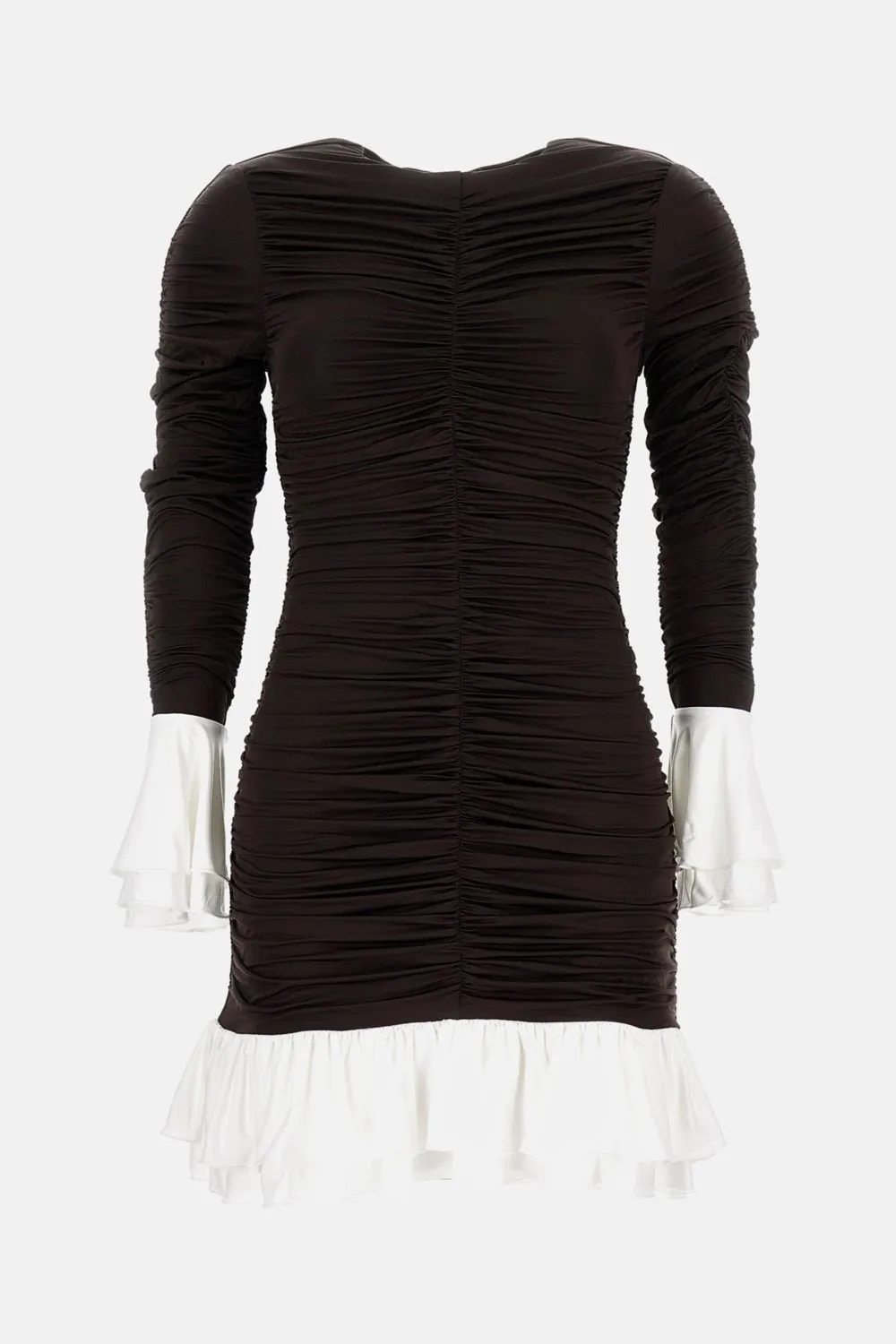 Rotate Mini Ruched Ls Dress