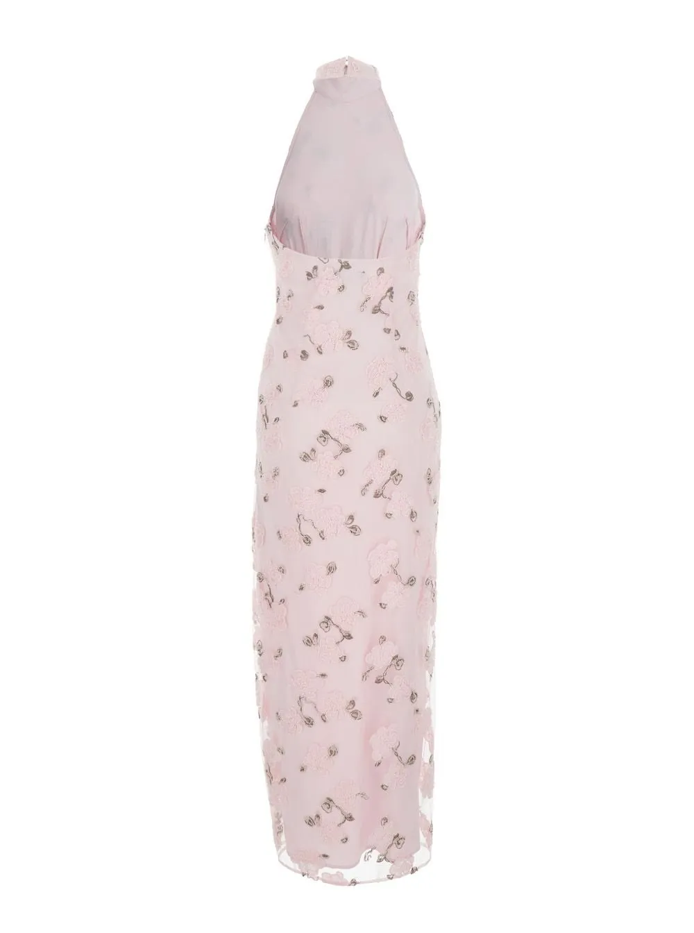 Rotate Flower Beads High Neck Maxi Dress