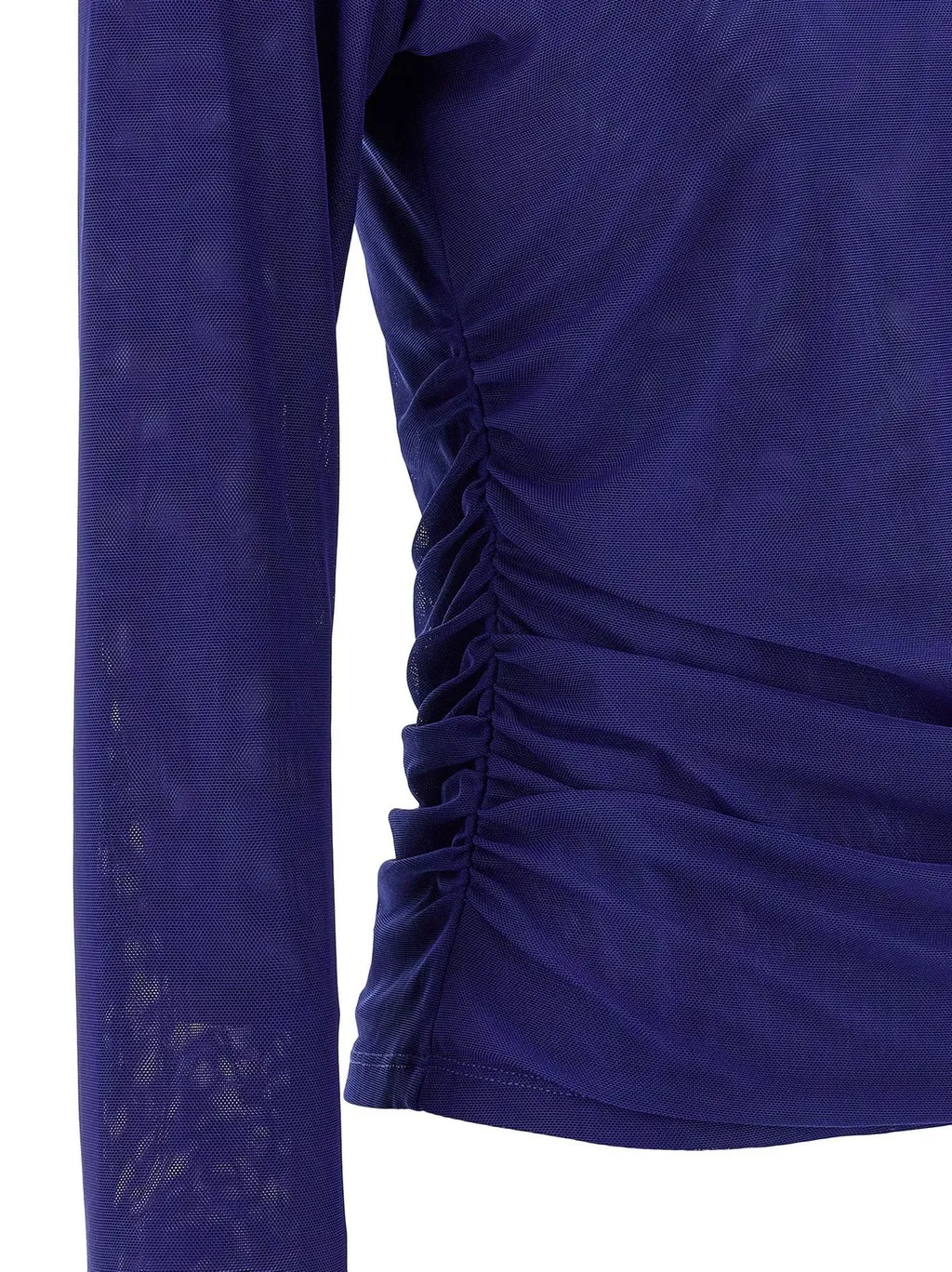 Rotate Mesh Rouched Sweater