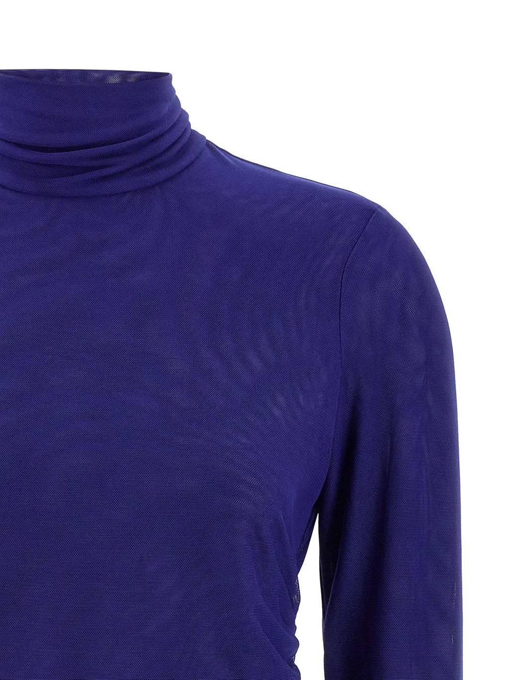 Rotate Mesh Rouched Sweater