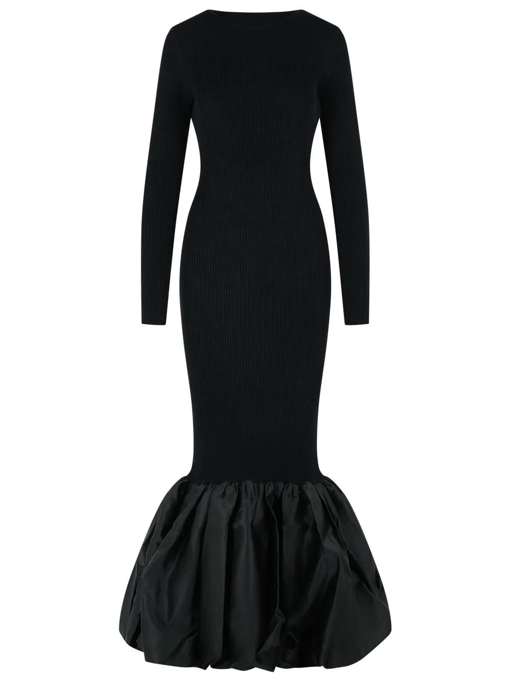 Rotate Cut-Out Detailed Knit Maxi Dress