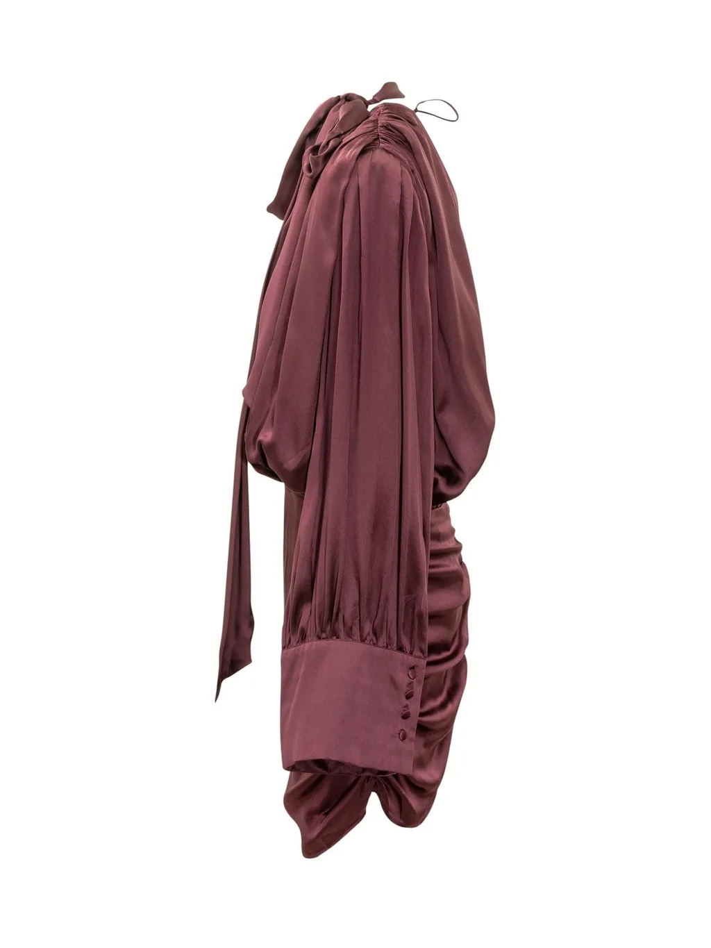 Rotate Long-Sleeved V-Neck Dress