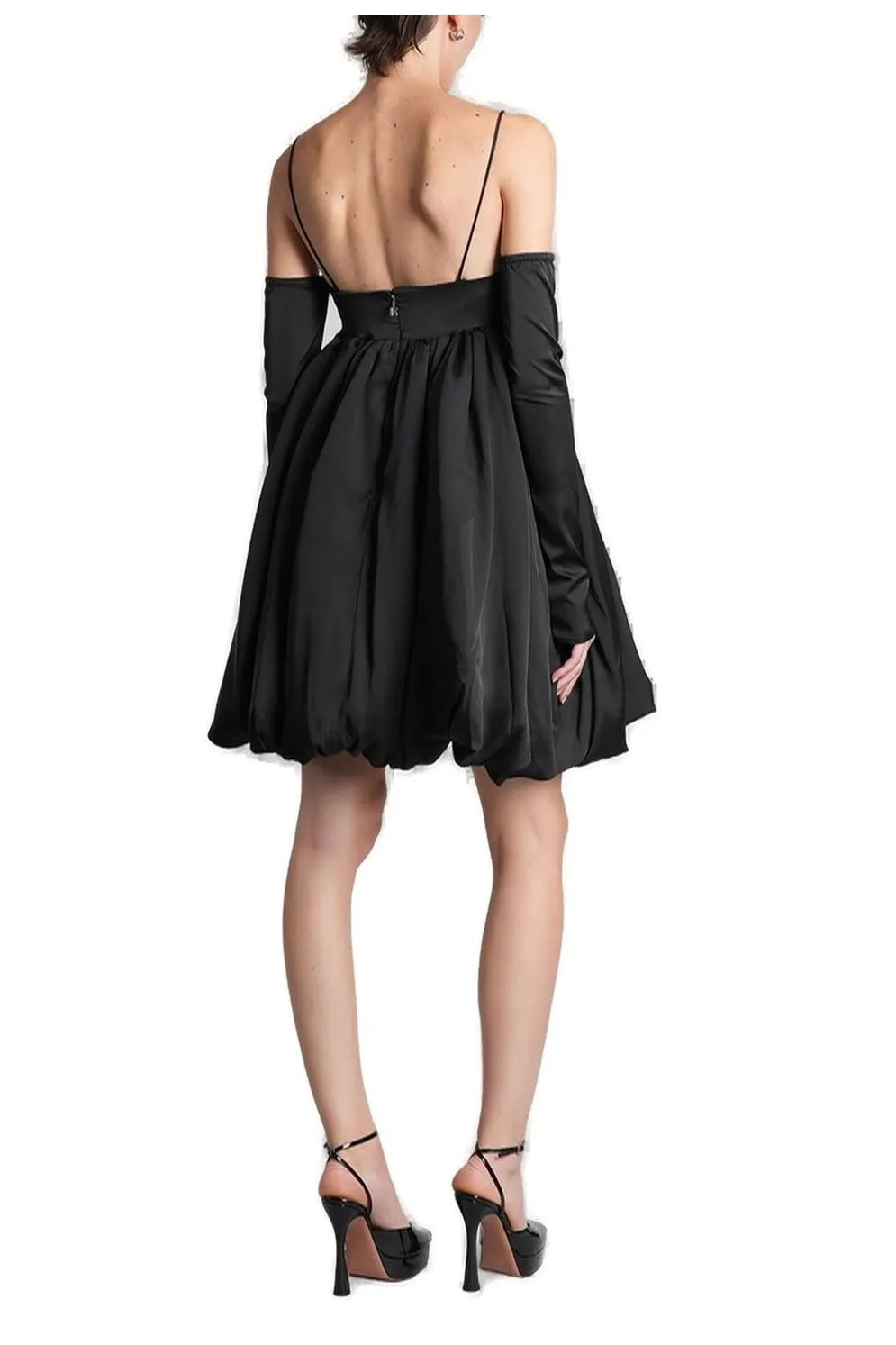Rotate Thin Strap Ballon Design Mini Dress