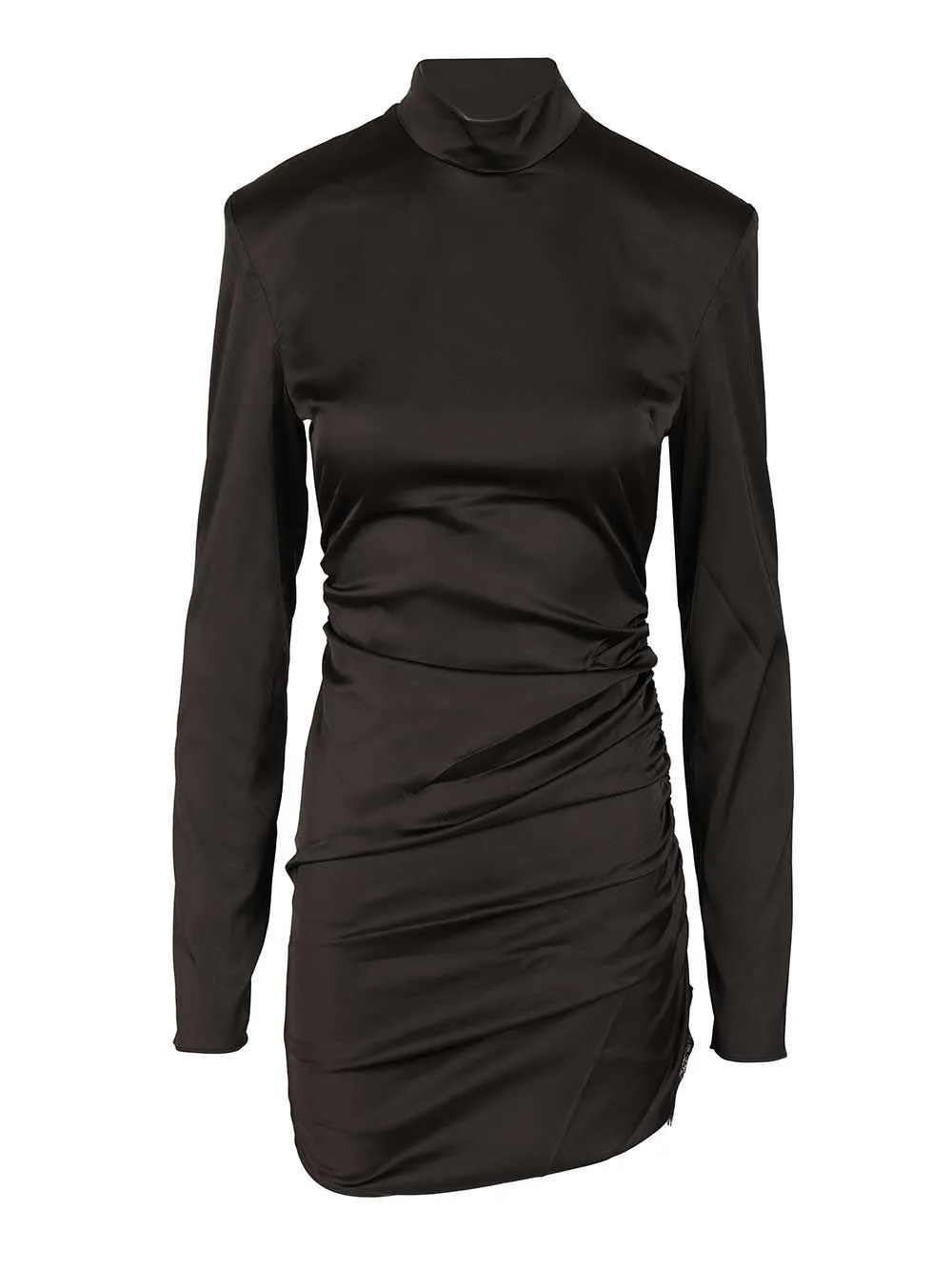 Rotate Satin Ruched Mini Dress