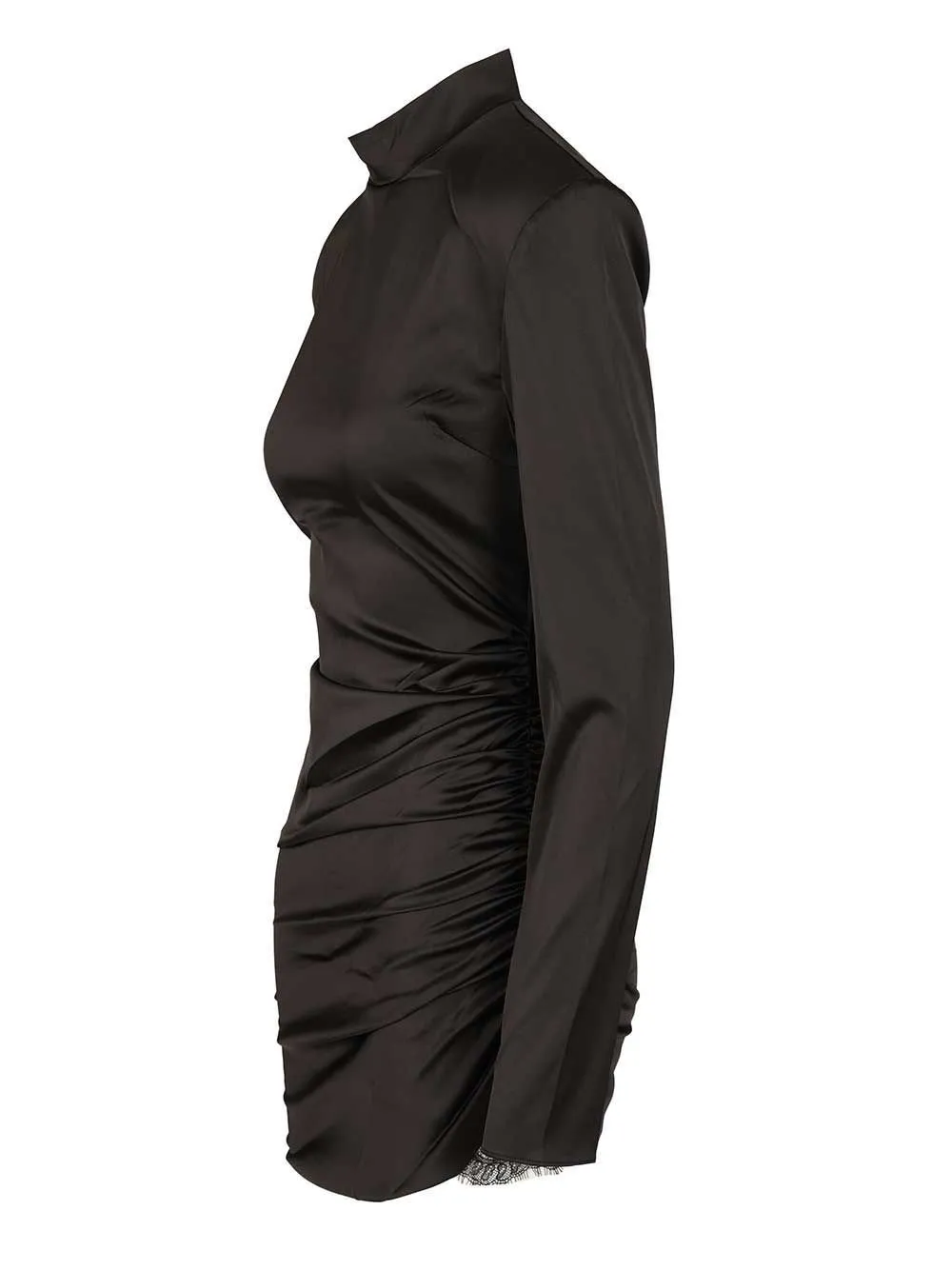 Rotate Satin Ruched Mini Dress
