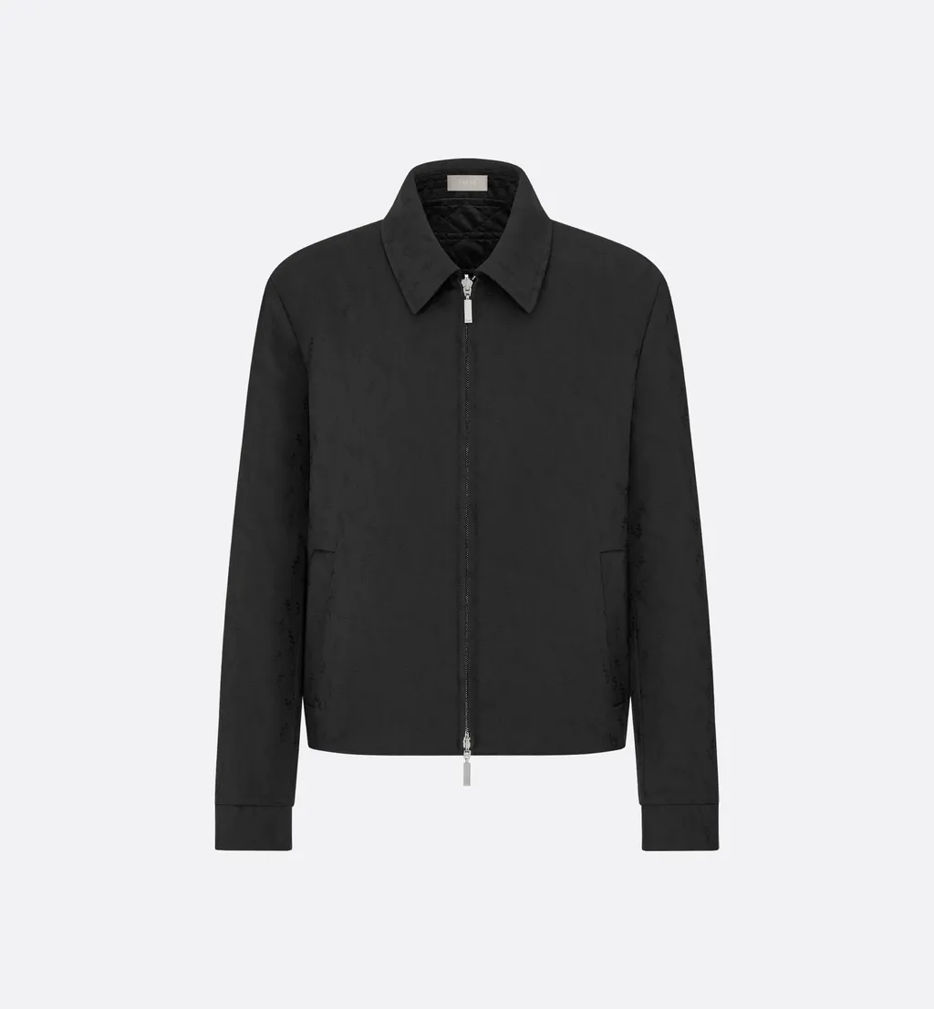 Reversible Zipped Jacket With Lily Of The Valley Jacquard