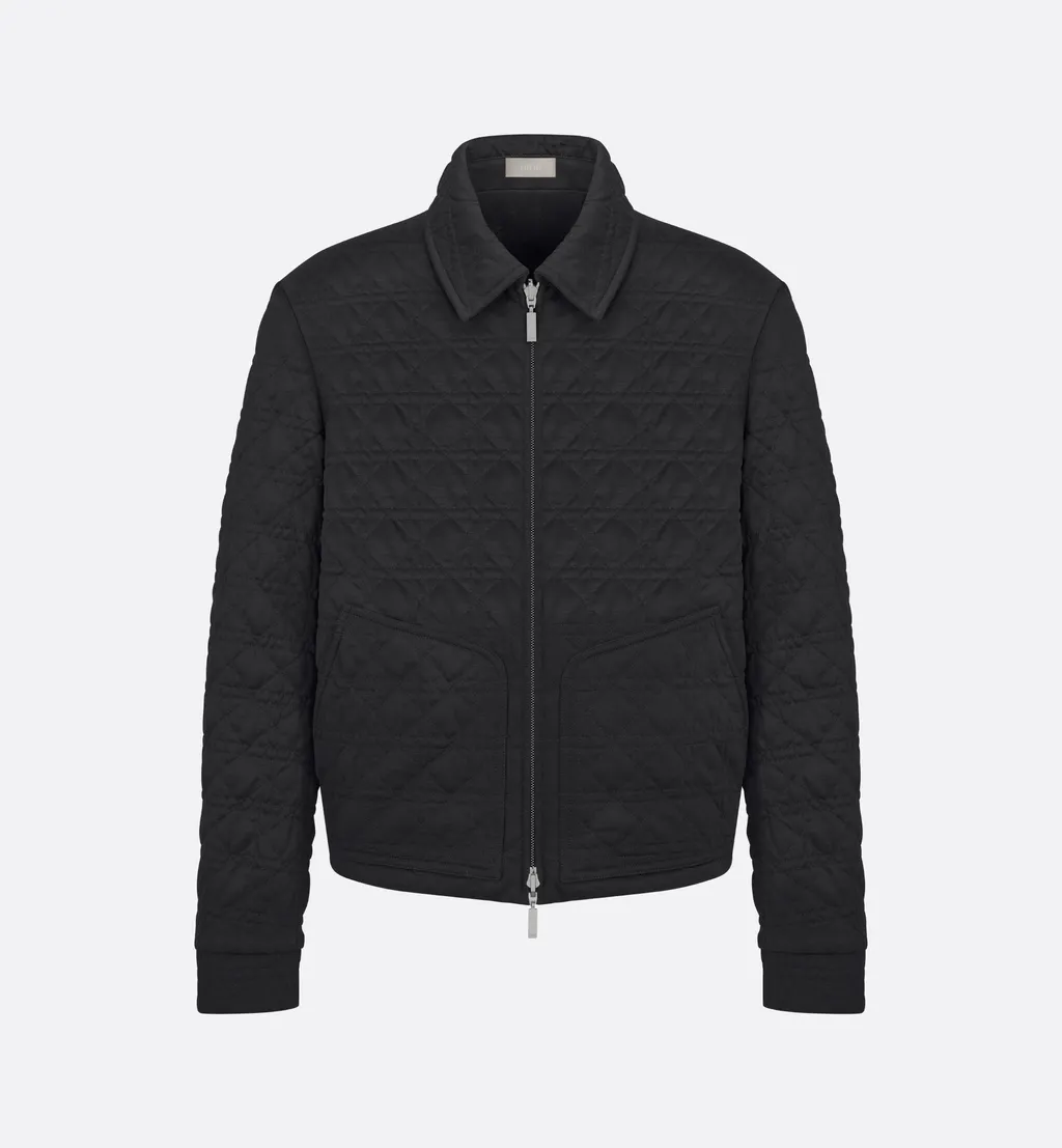 Reversible Zipped Jacket With Lily Of The Valley Jacquard