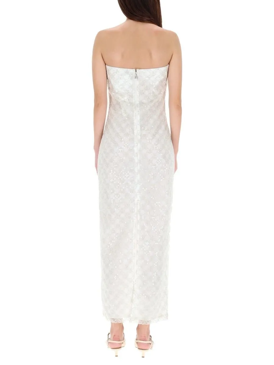 Rotate Beaded Maxi Tube Dress