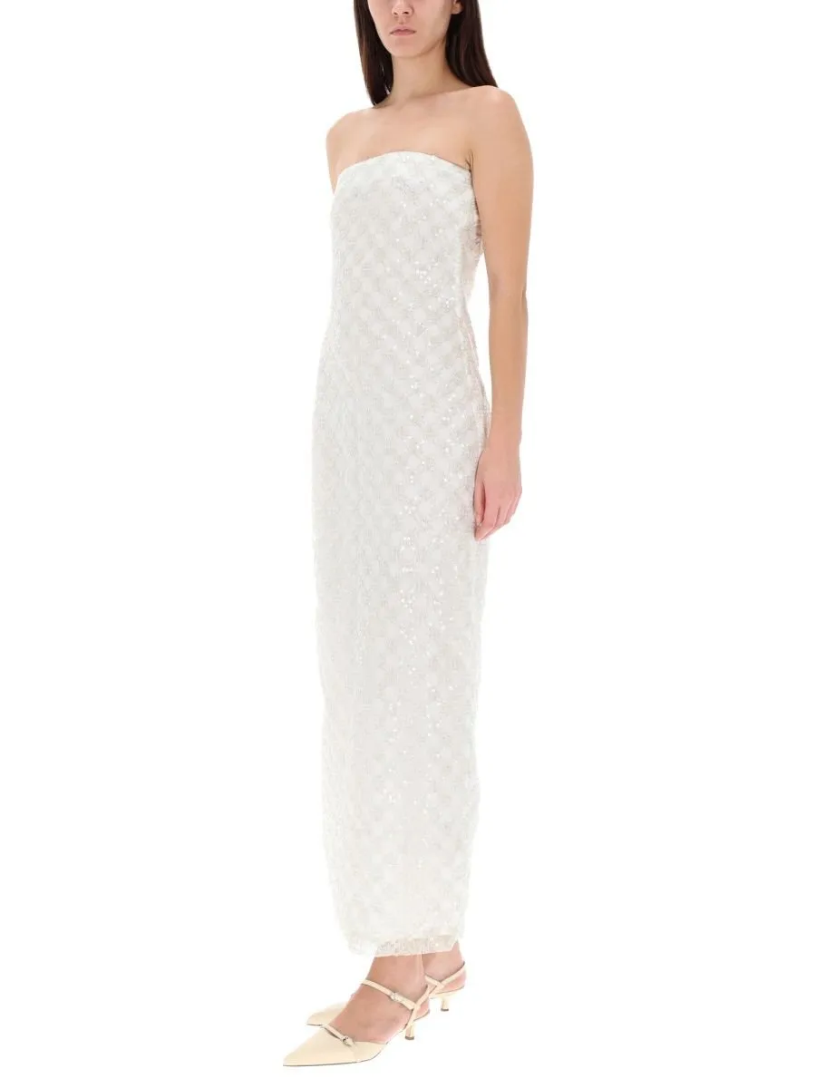 Rotate Beaded Maxi Tube Dress