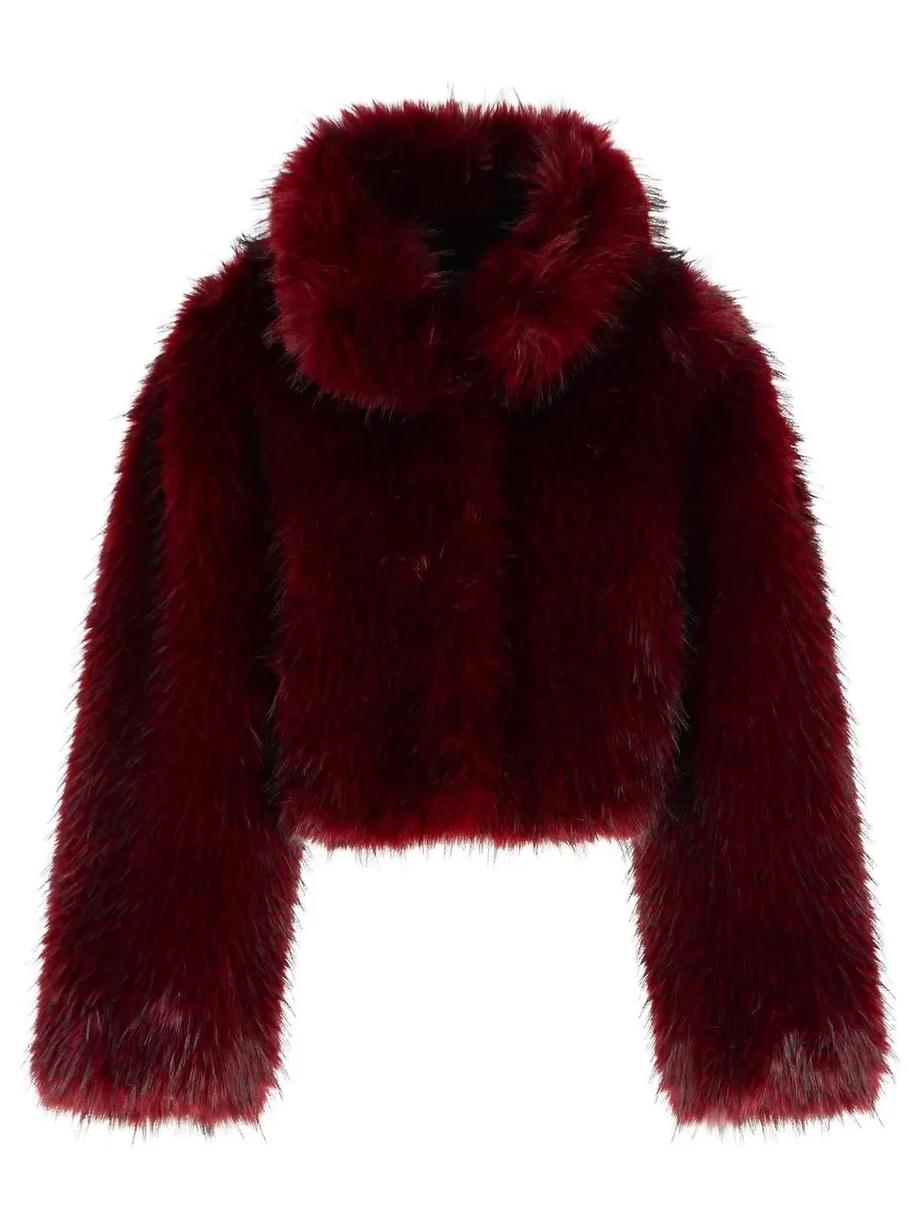Rotate Faux Fur Cropped Jacket