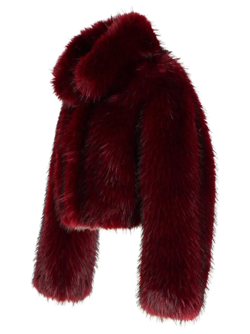 Rotate Faux Fur Cropped Jacket