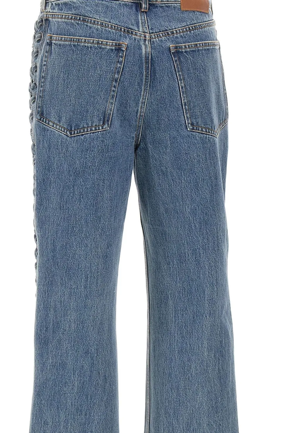 Rotate Laced Straight-Leg Jeans