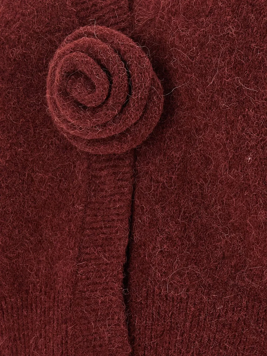 Rotate Puff-Sleeved Knit Cardigan