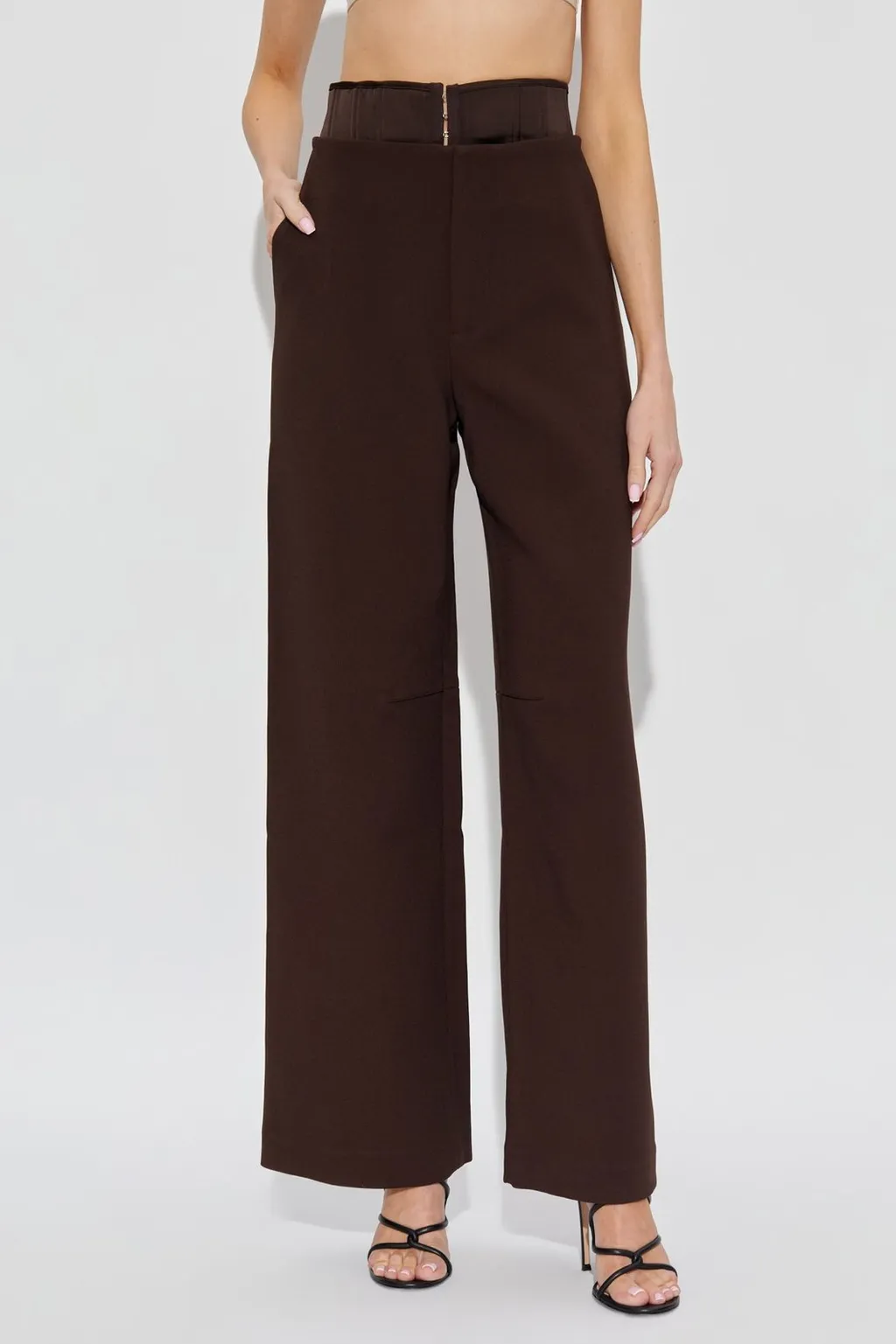 Rotate High-Waist Straight-Leg Pants