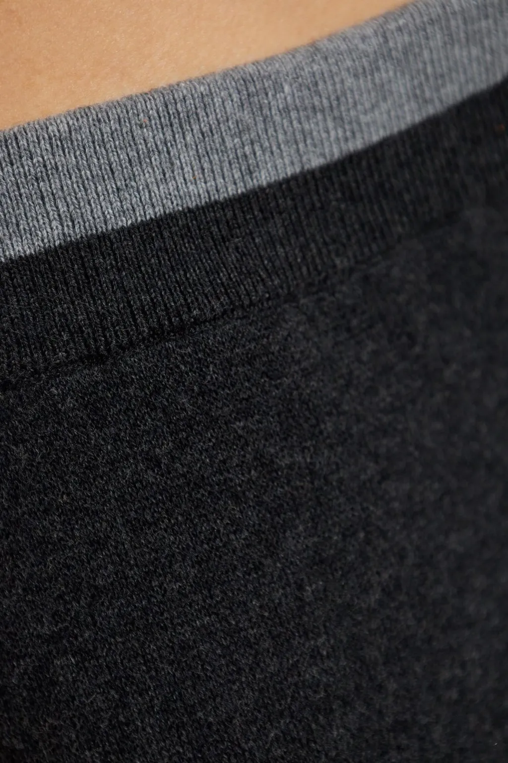 Rotate Contrast-Trim Mini Skirt