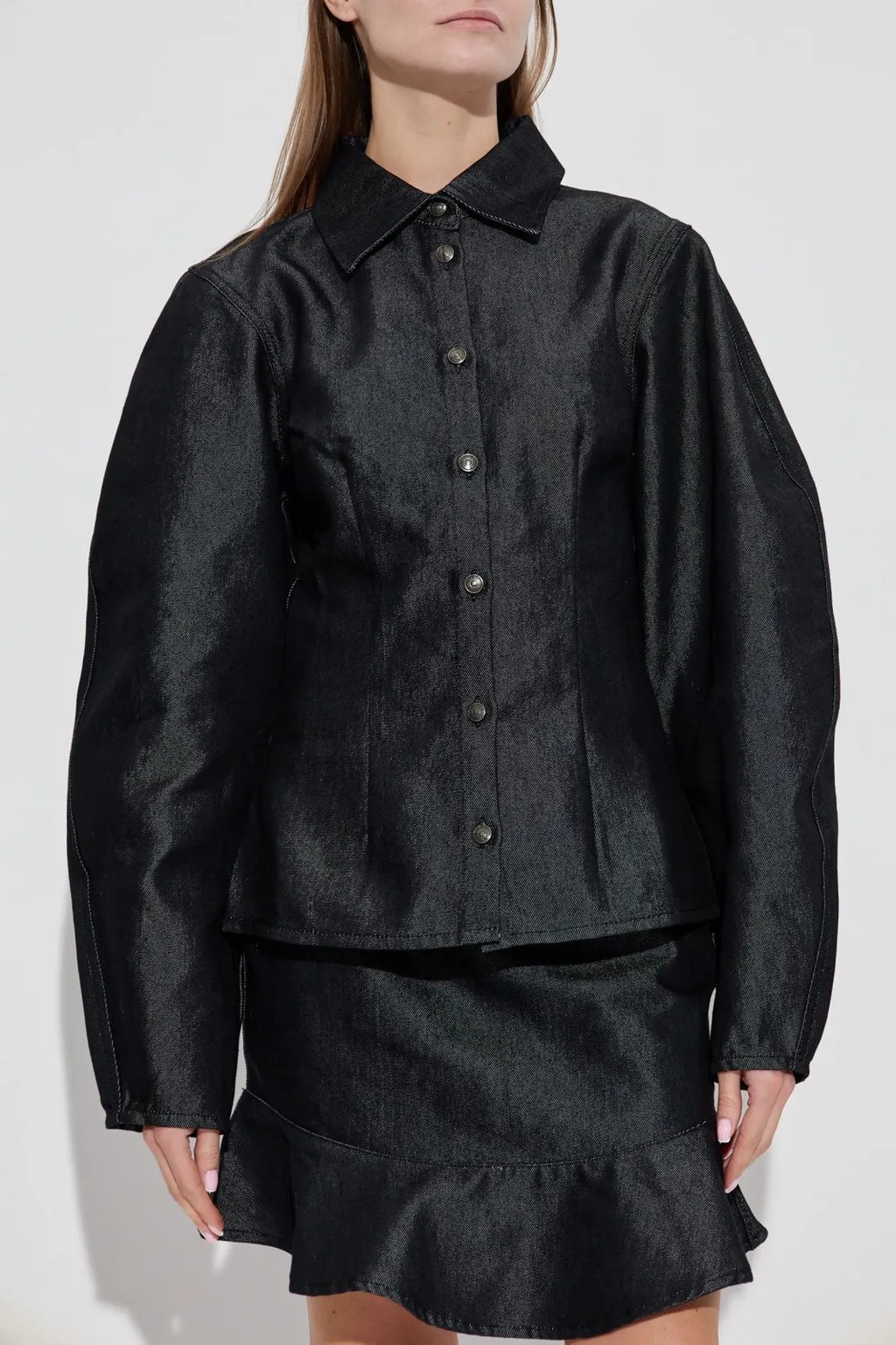 Rotate Structured Denim Shirt