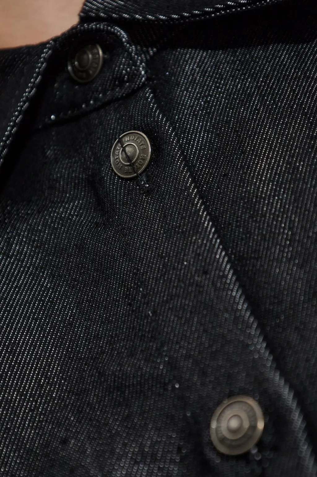 Rotate Structured Denim Shirt