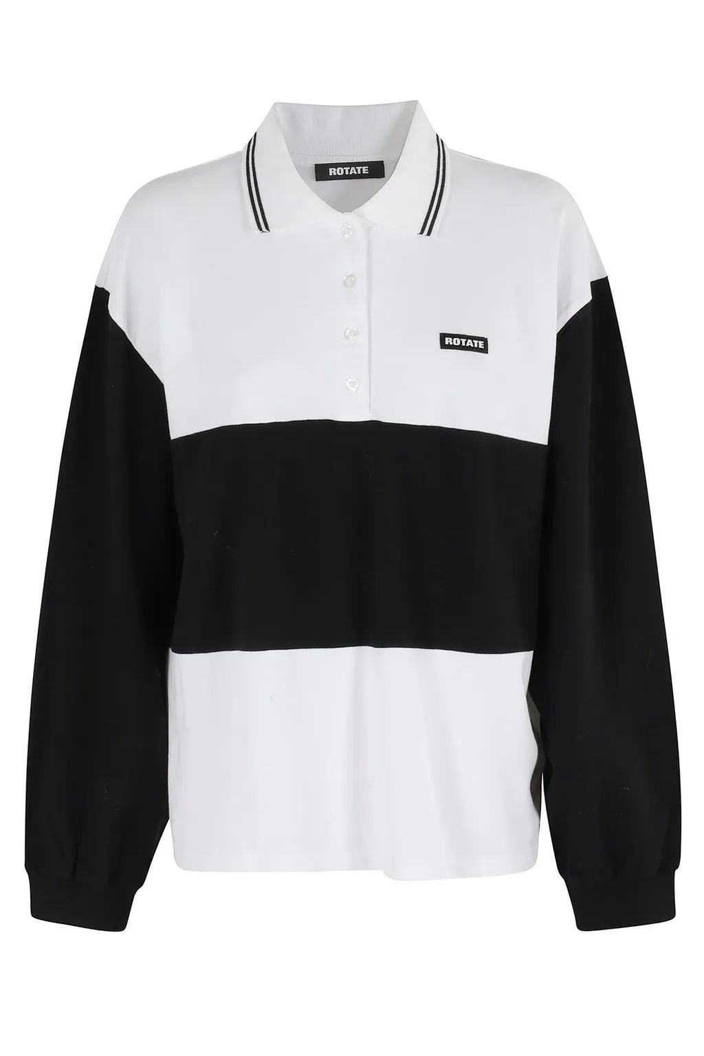 Rotate Pique Long Sleeved Polo Shirt