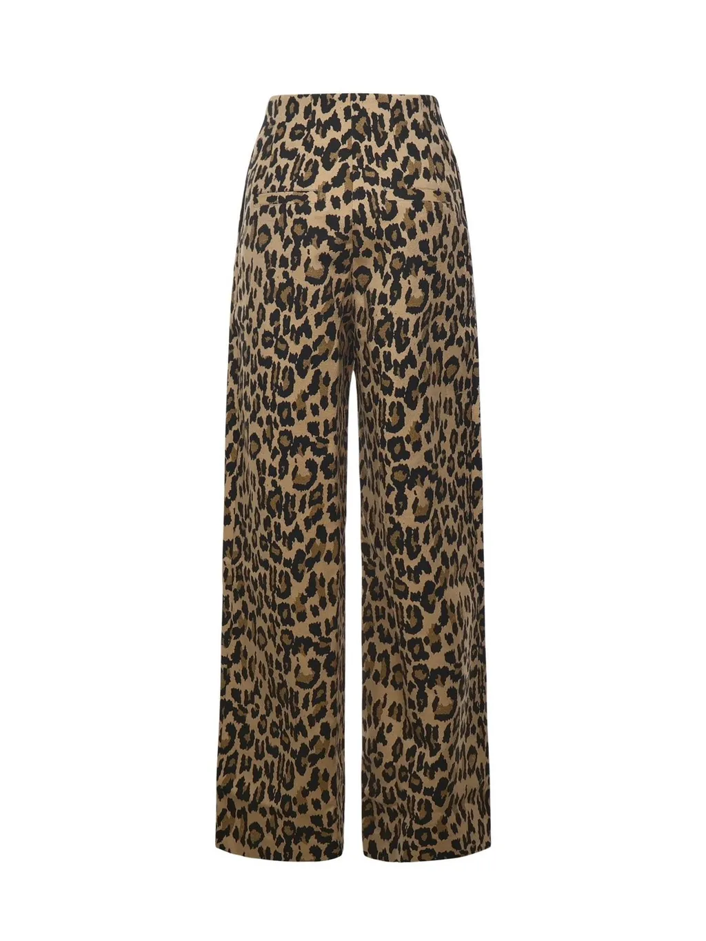 Rotate Leopard Printed Wide Leg Jeans