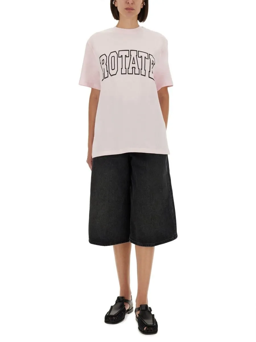 Rotate Logo Printed Crewneck T-Shirt