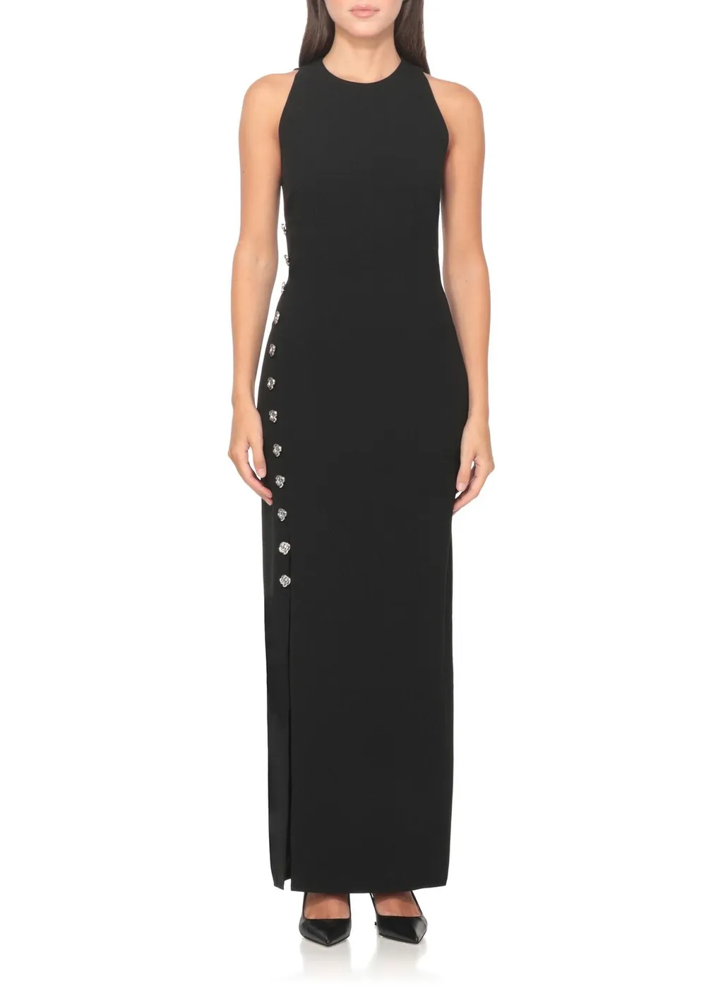 Rotate Button Detailed Sleeveless Dress