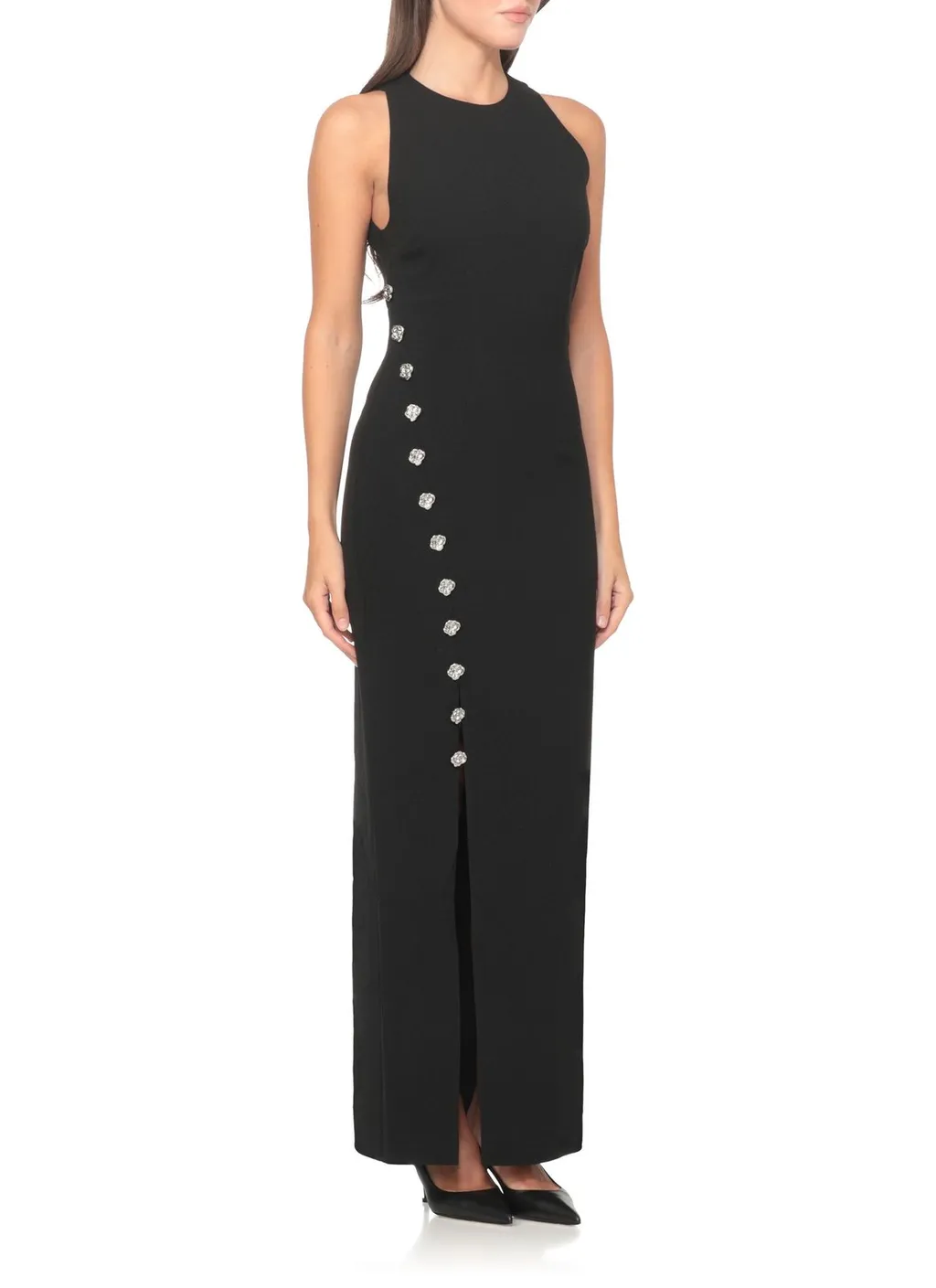 Rotate Button Detailed Sleeveless Dress