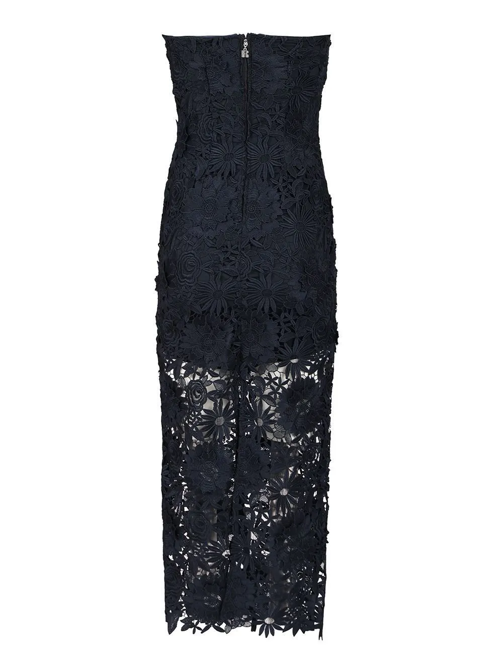 Rotate 3D Lace Detailed Midi Dress