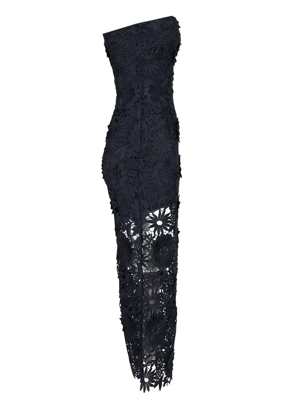 Rotate 3D Lace Detailed Midi Dress