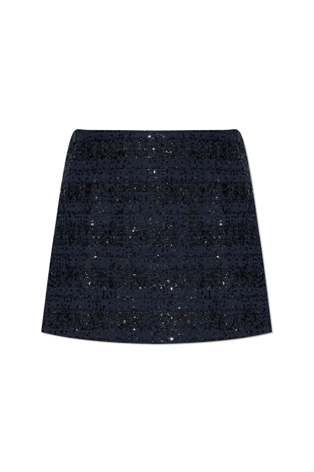 Rotate Boucle Sequinned Mini Skirt