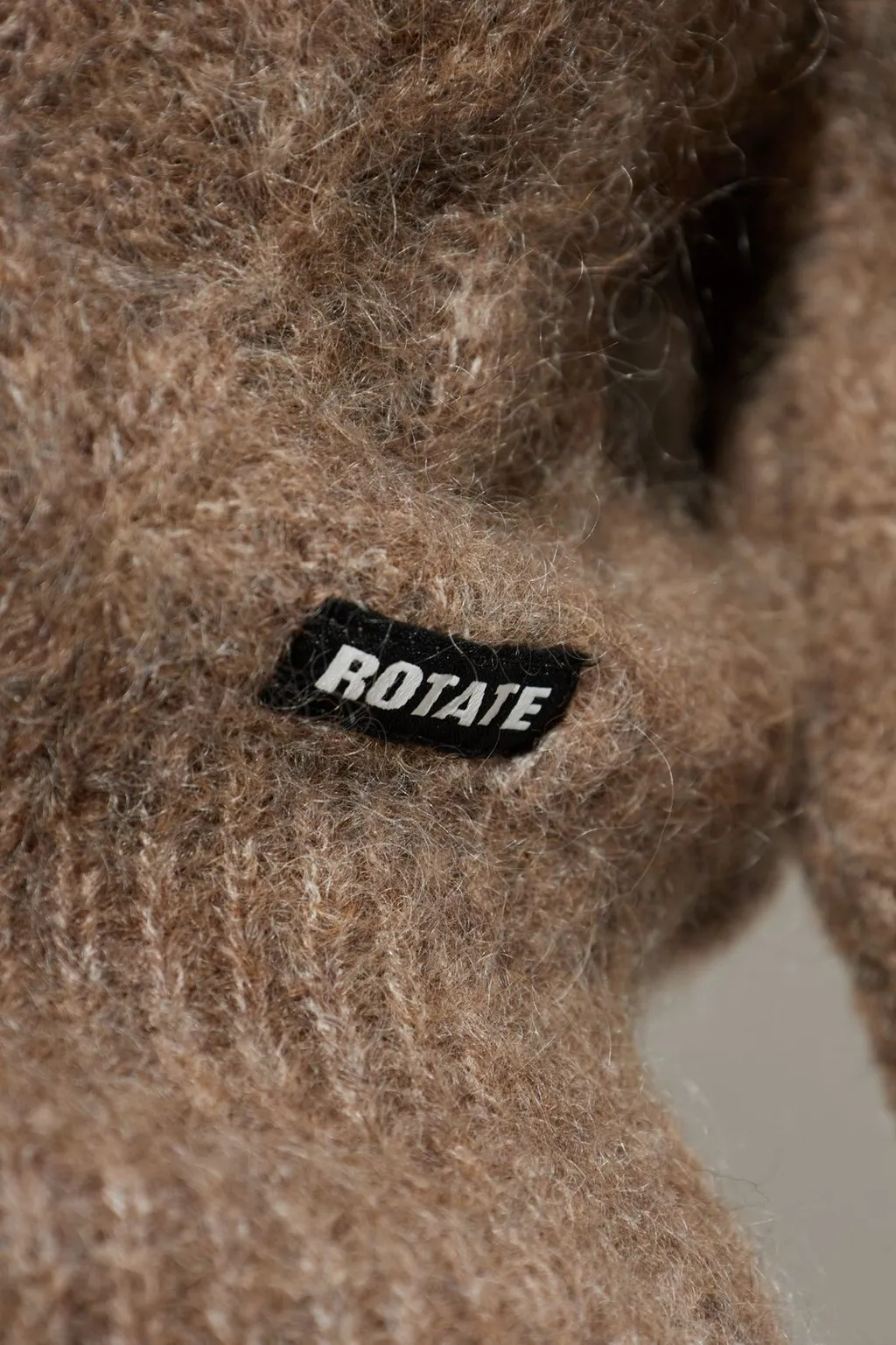 Rotate Fluffy V-Neck Knitted Cardigan