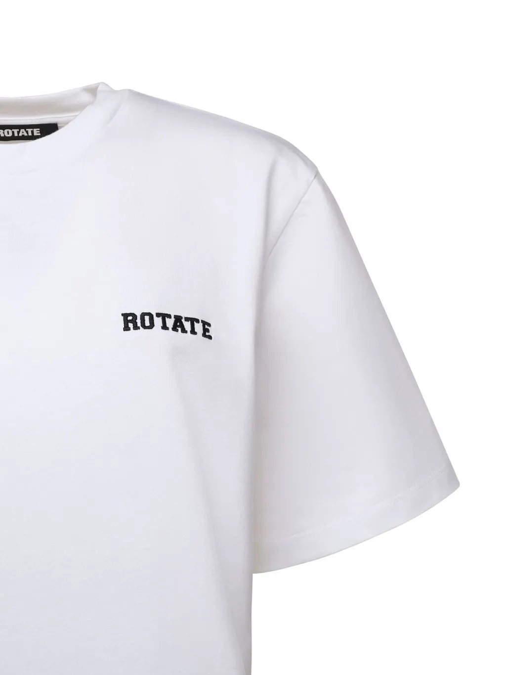 Rotate Logo Embroidered Crewneck T-Shirt