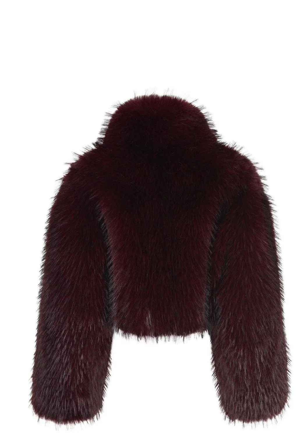 Rotate Cropped Faux Fur Jacket