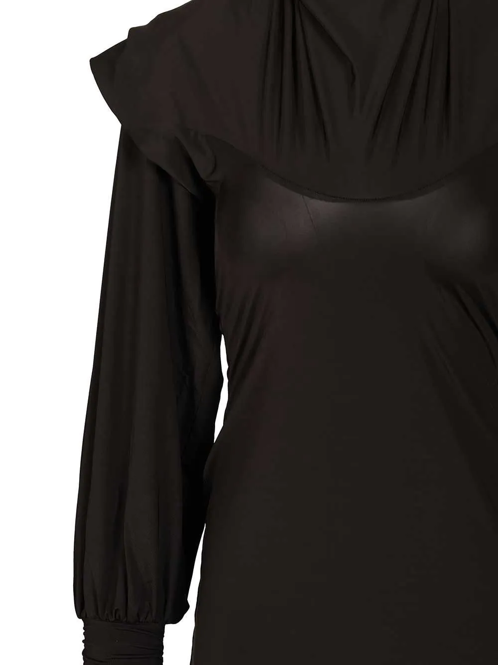 Rotate Slinky Hooded Long Sleeved Dress