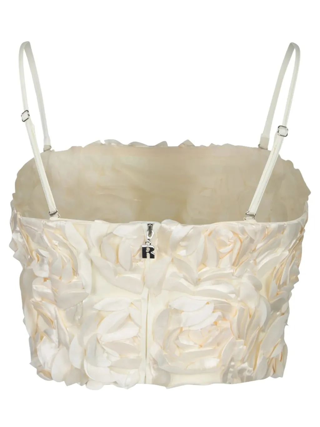 Rotate Embossed Rose Crop Top