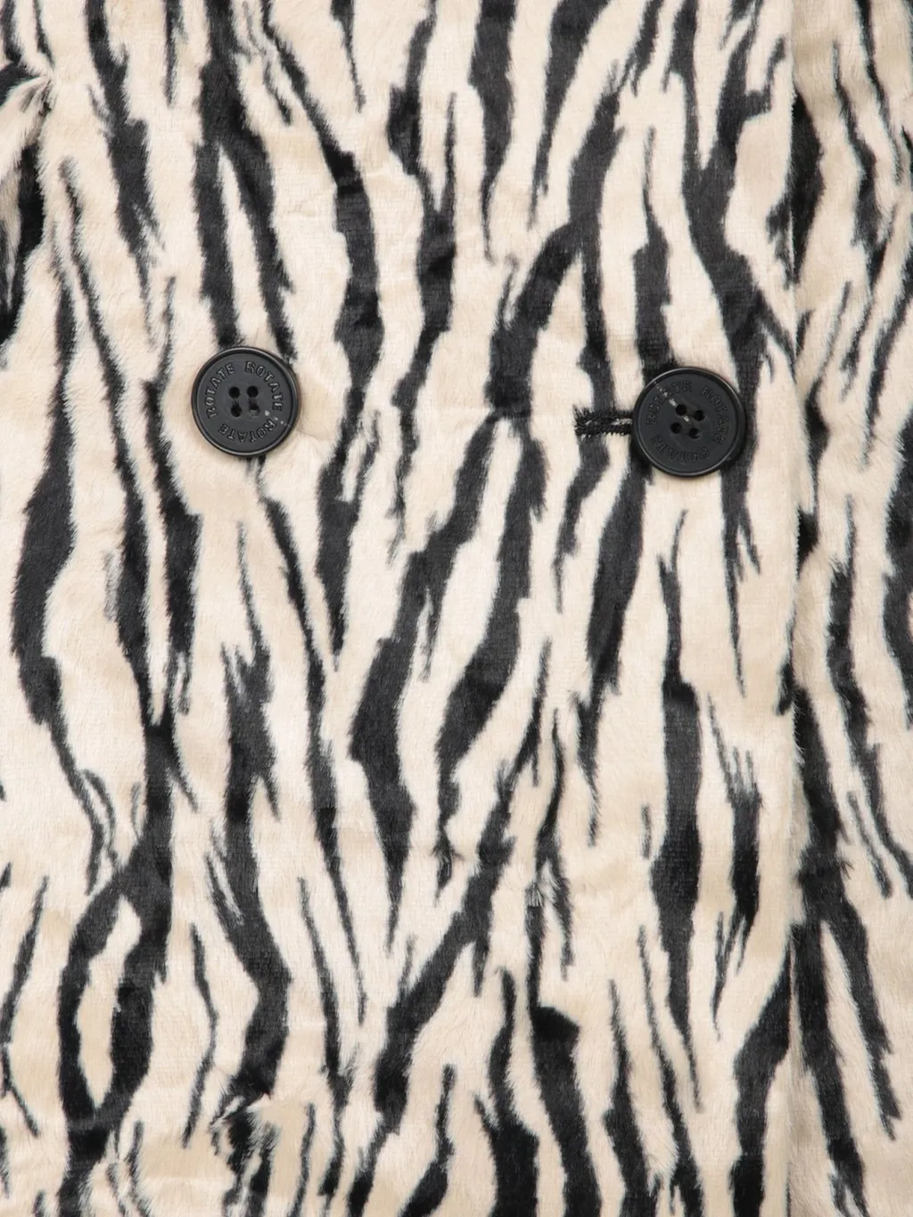 Rotate Zebra Stripe Double-Breasted Coat