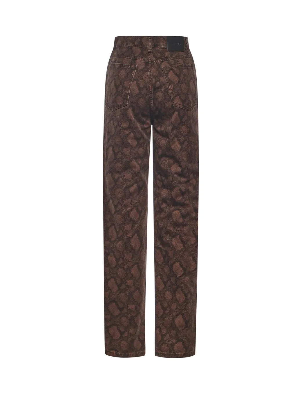 Rotate Animal Print Straight-Leg Jeans