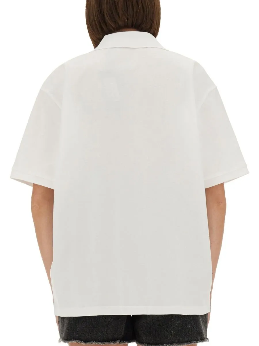 Rotate Logo Patch Short-Sleeve Polo Shirt