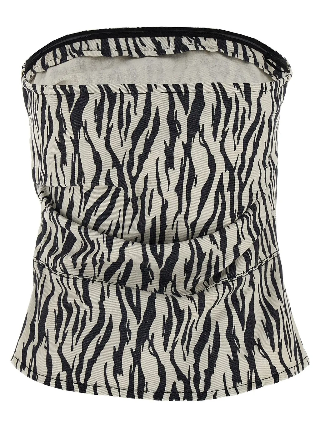 Rotate Printed Denim Top