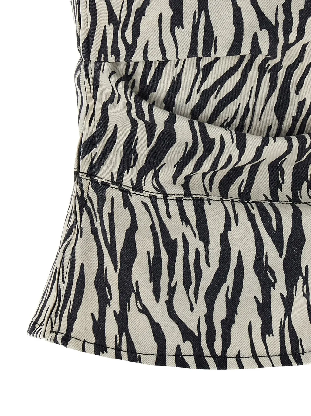 Rotate Printed Denim Top