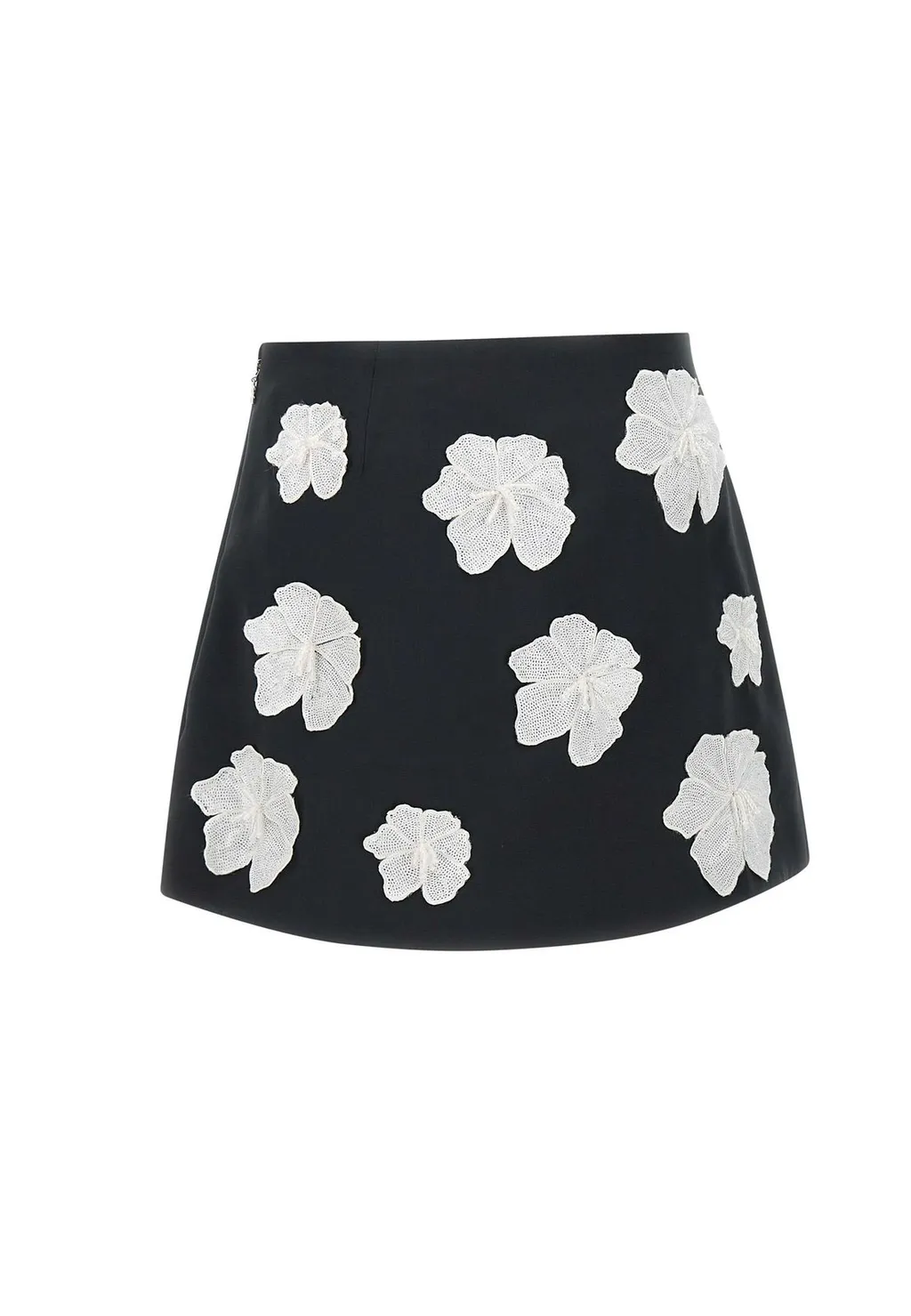 Rotate Satin Flower Mini Skirt