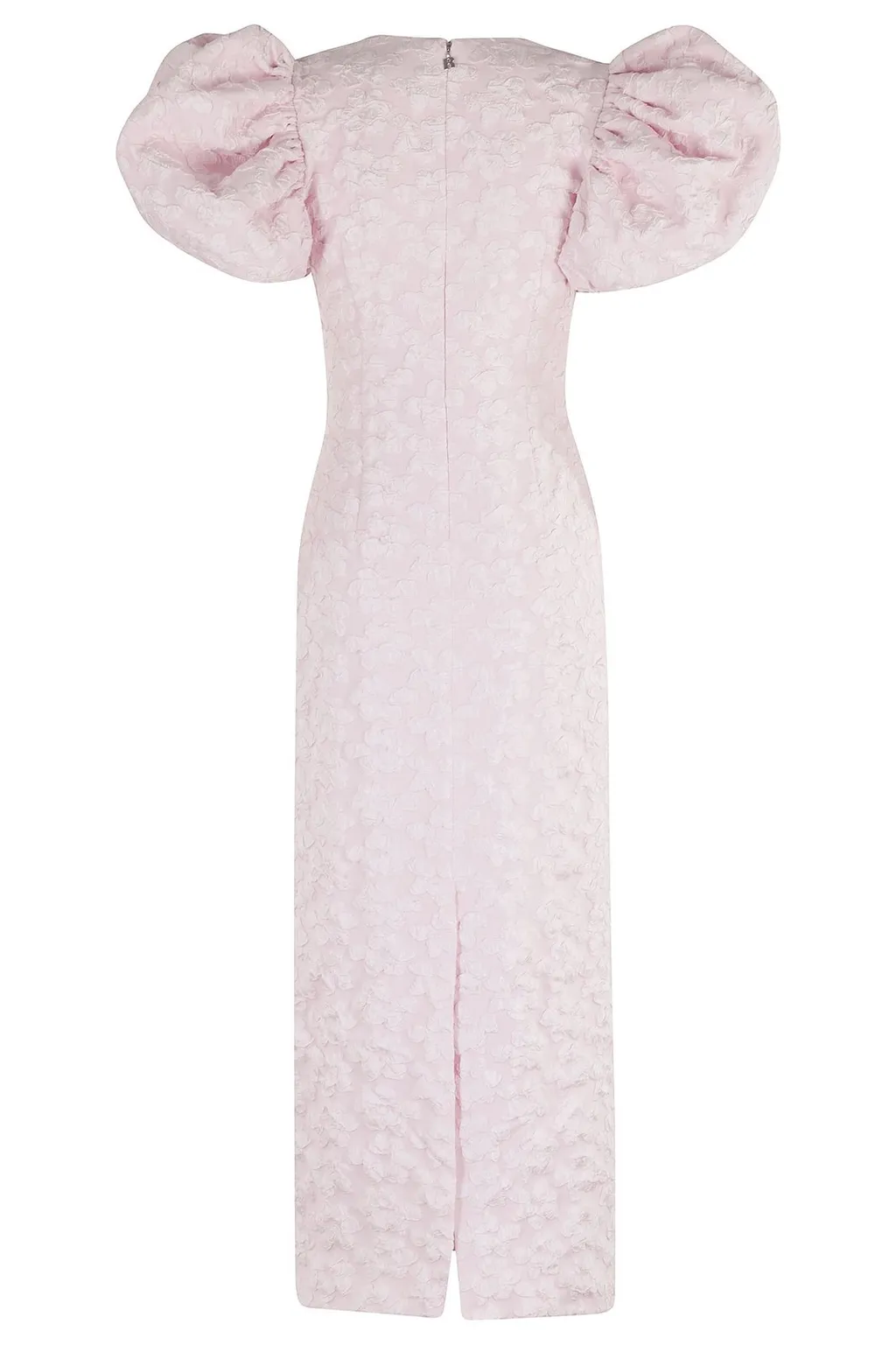 Rotate Jacquard Midi Puffy Dress