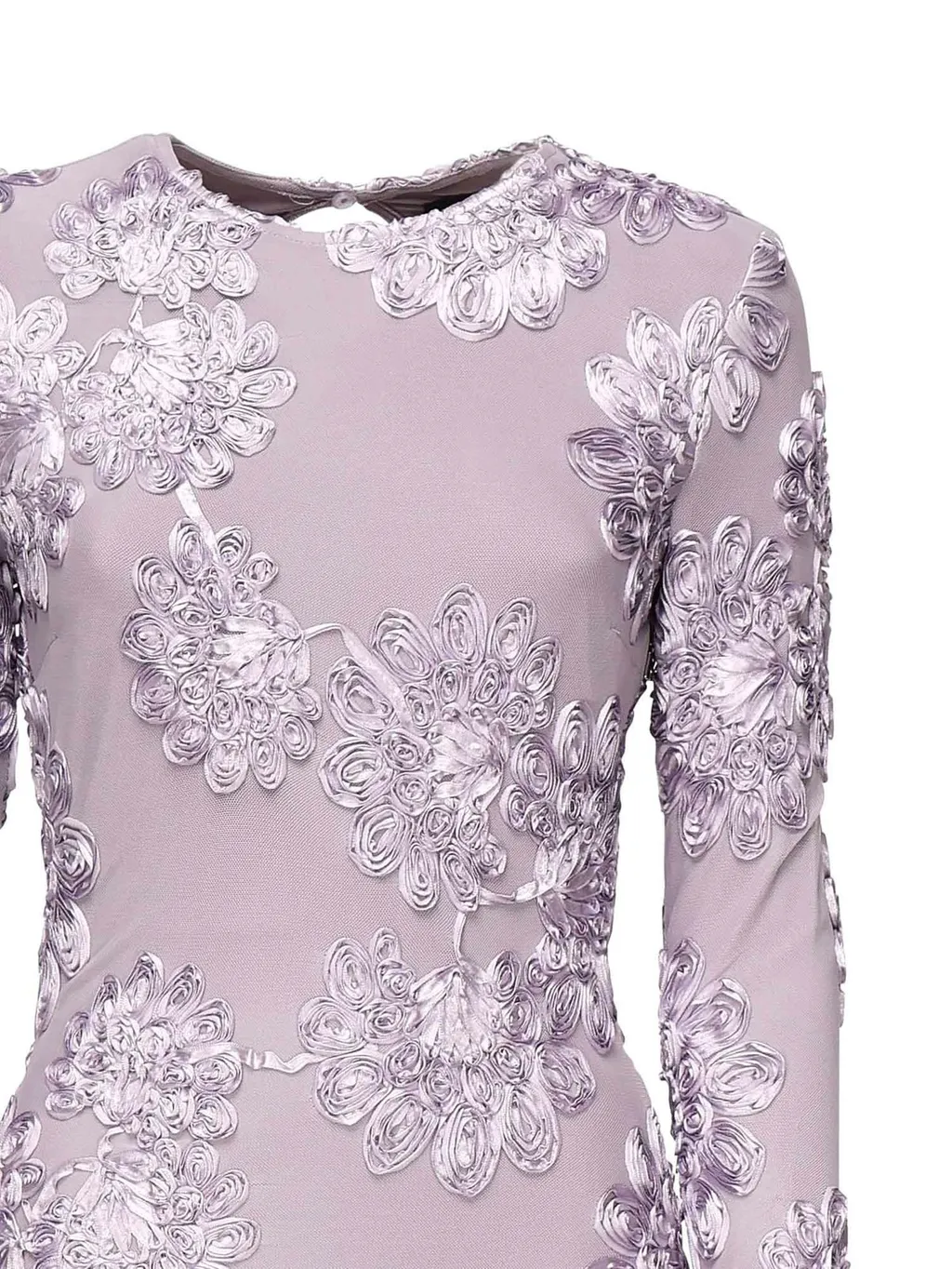 Rotate Floral Motif Flared-Sleeve Dress