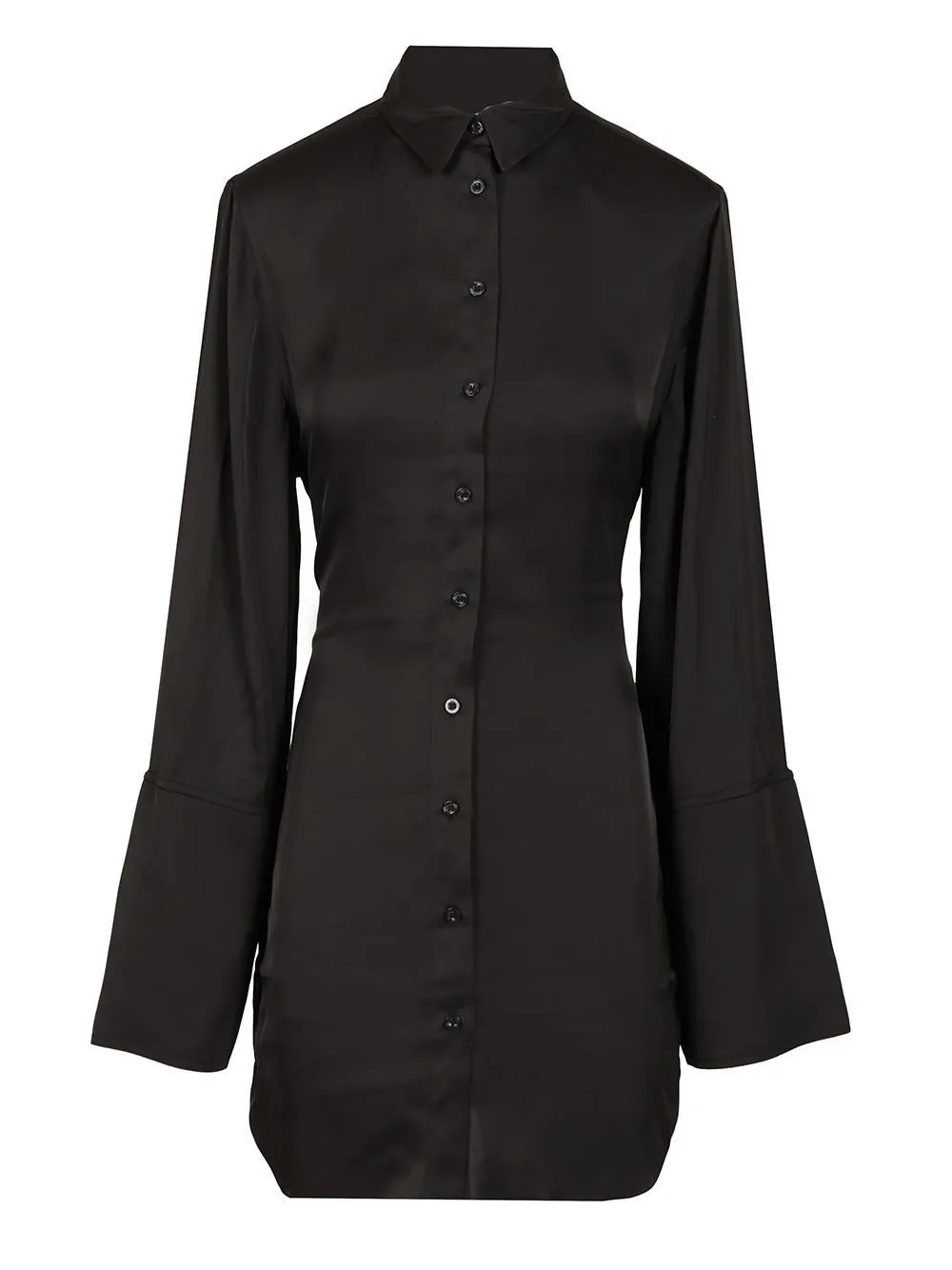 Rotate Satin Tie Shirt Dress
