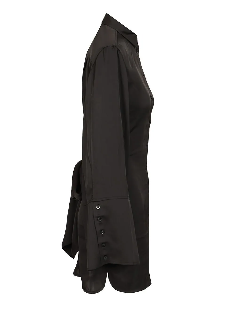 Rotate Satin Tie Shirt Dress