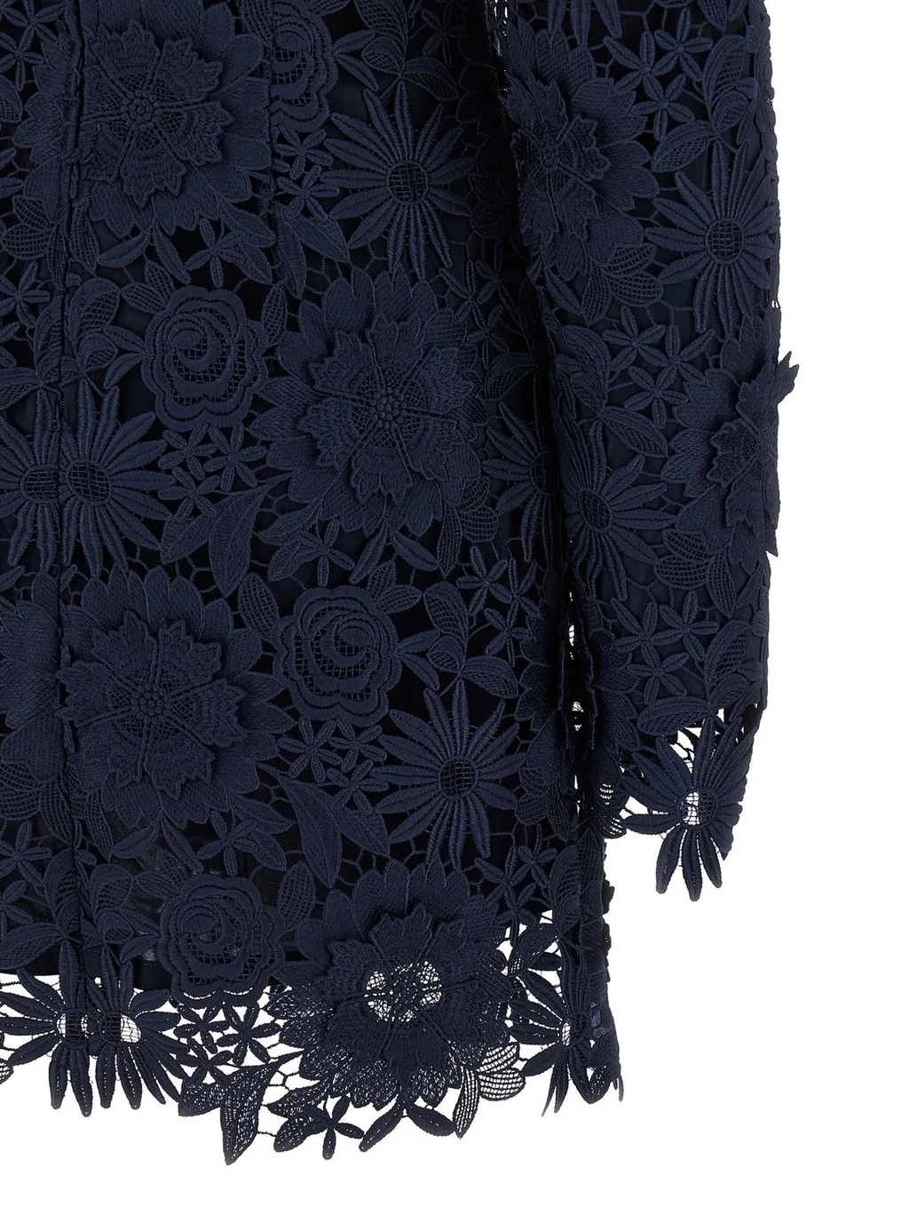 Rotate 3D Lace Long-Sleeved Mini Dress