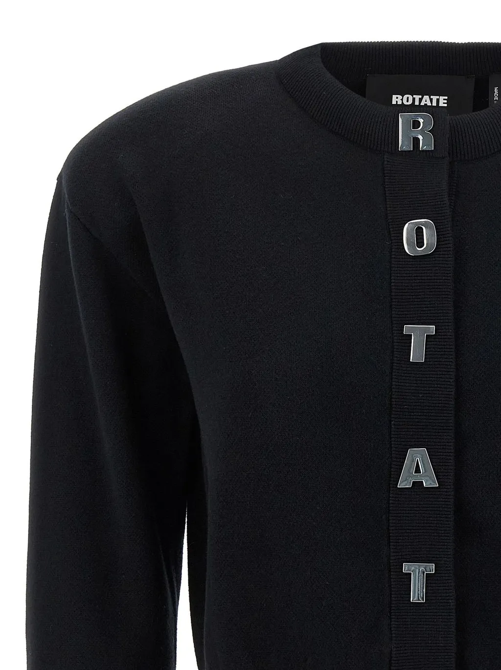 Rotate Logo Lettering Crewneck Cardigan